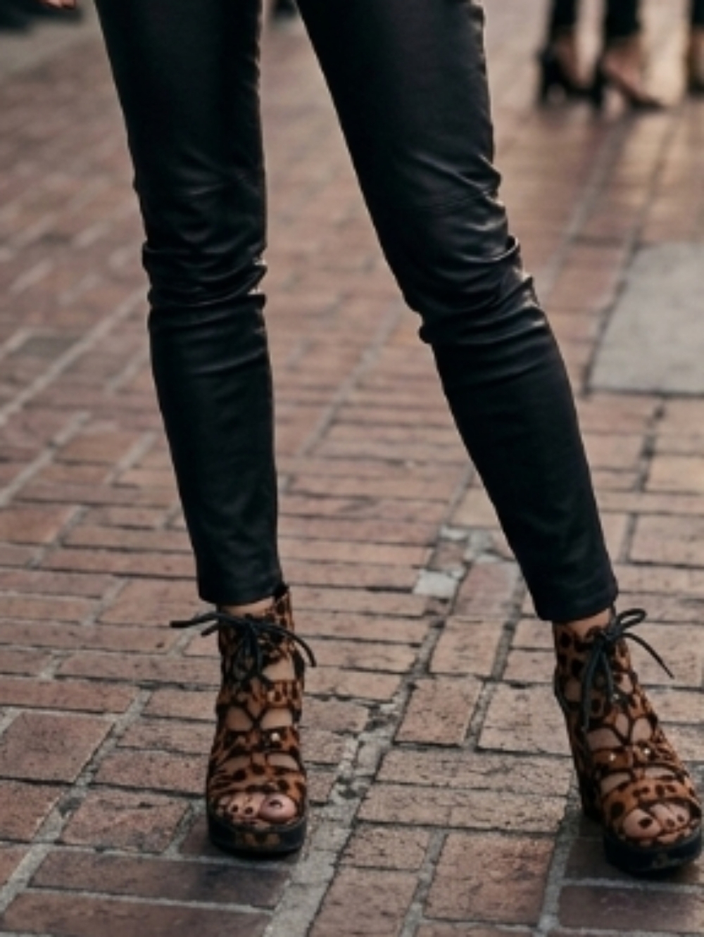 Asos Leopard Print Lace-Up Women’s Heels - Brown 9/10